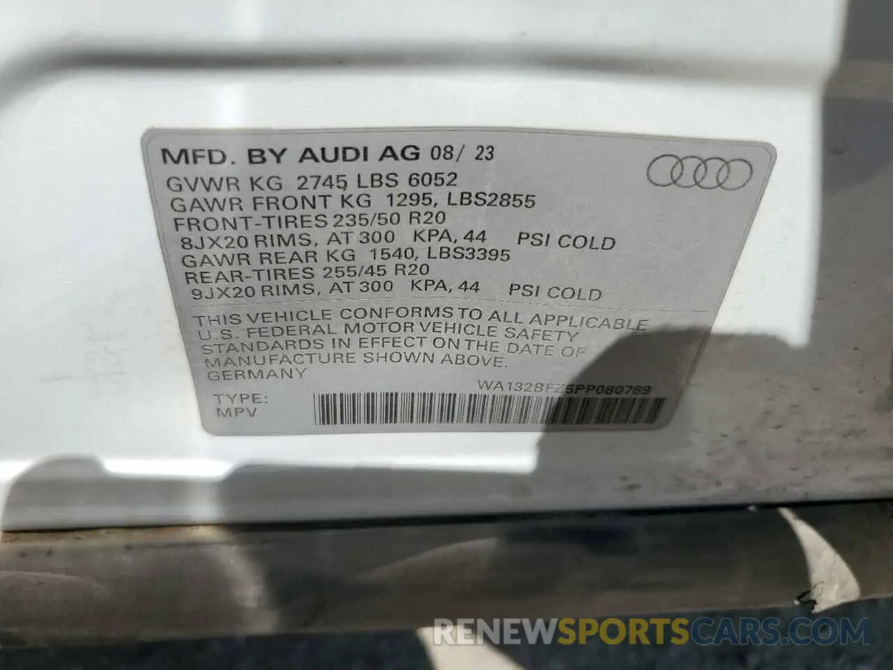 12 Фотография поврежденного автомобиля WA132BFZ5PP080769 AUDI Q4 E-TRON 2023
