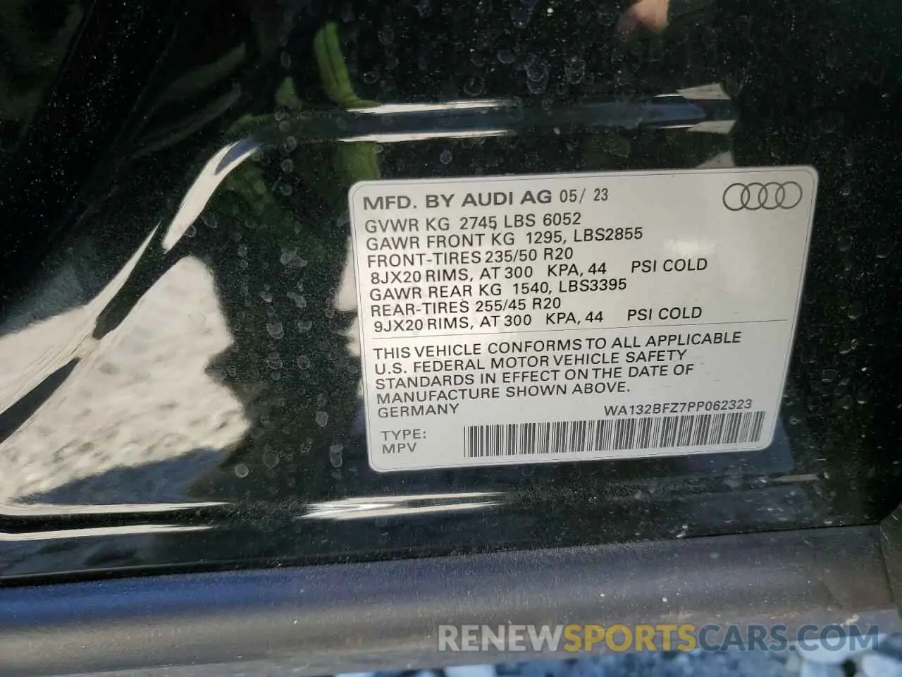 13 Фотография поврежденного автомобиля WA132BFZ7PP062323 AUDI Q4 E-TRON 2023