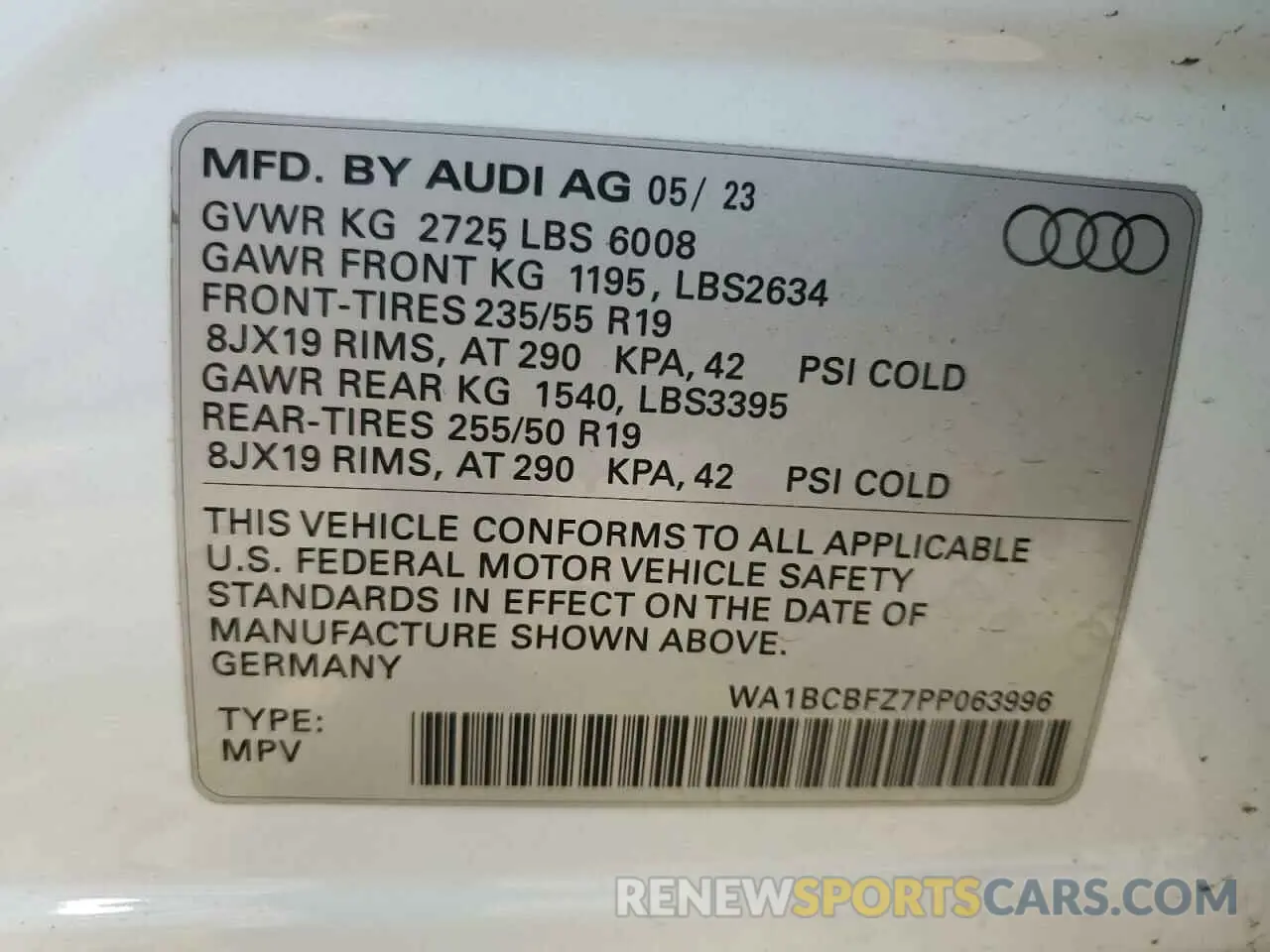 13 Фотография поврежденного автомобиля WA1BCBFZ7PP063996 AUDI Q4 E-TRON 2023