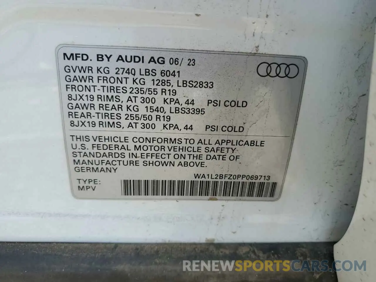 13 Фотография поврежденного автомобиля WA1L2BFZ0PP069713 AUDI Q4 E-TRON 2023