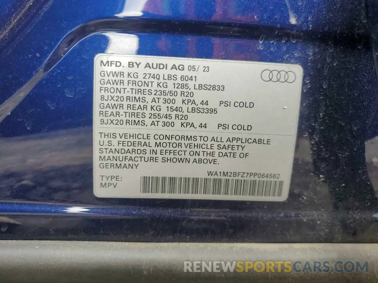 13 Фотография поврежденного автомобиля WA1M2BFZ7PP064562 AUDI Q4 E-TRON 2023