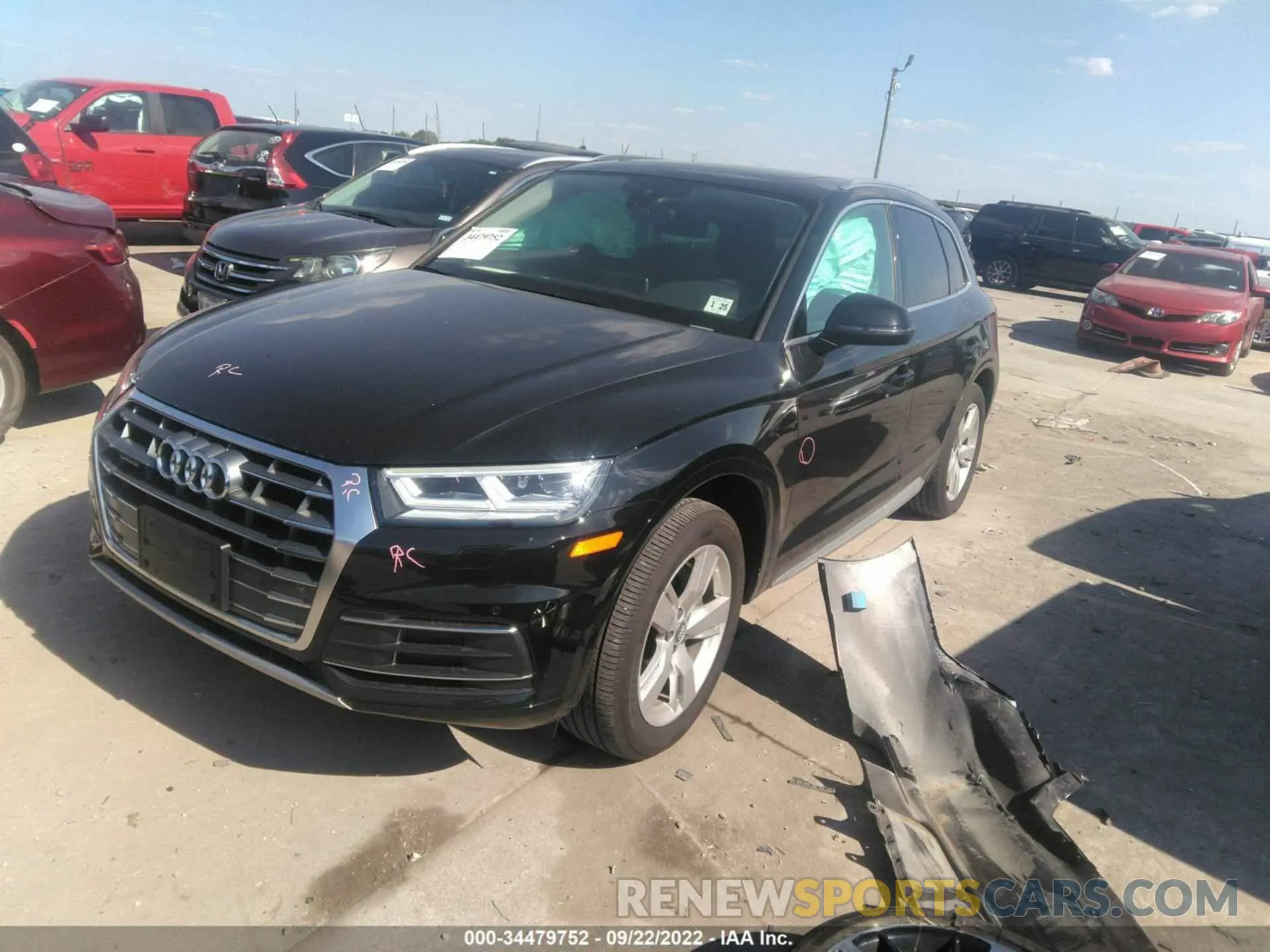 2 Фотография поврежденного автомобиля WA1BNAFY4K2080966 AUDI Q5 2019