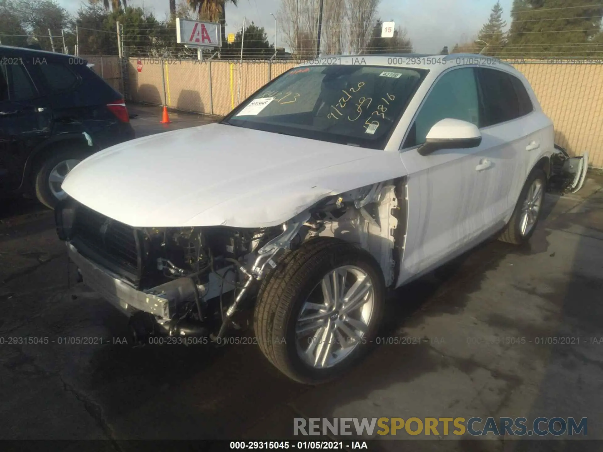 2 Photograph of a damaged car WA1CNAFY2L2045669 AUDI Q5 2020