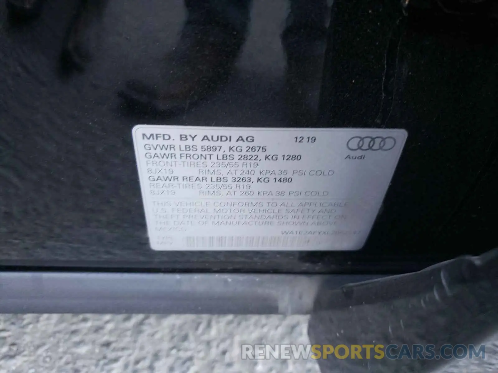 10 Photograph of a damaged car WA1E2AFYXL2052547 AUDI Q5 2020