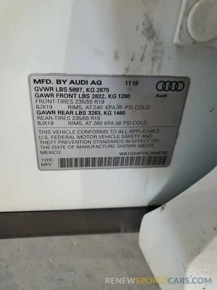 13 Photograph of a damaged car WA1G2AFY4L2048762 AUDI Q5 2020