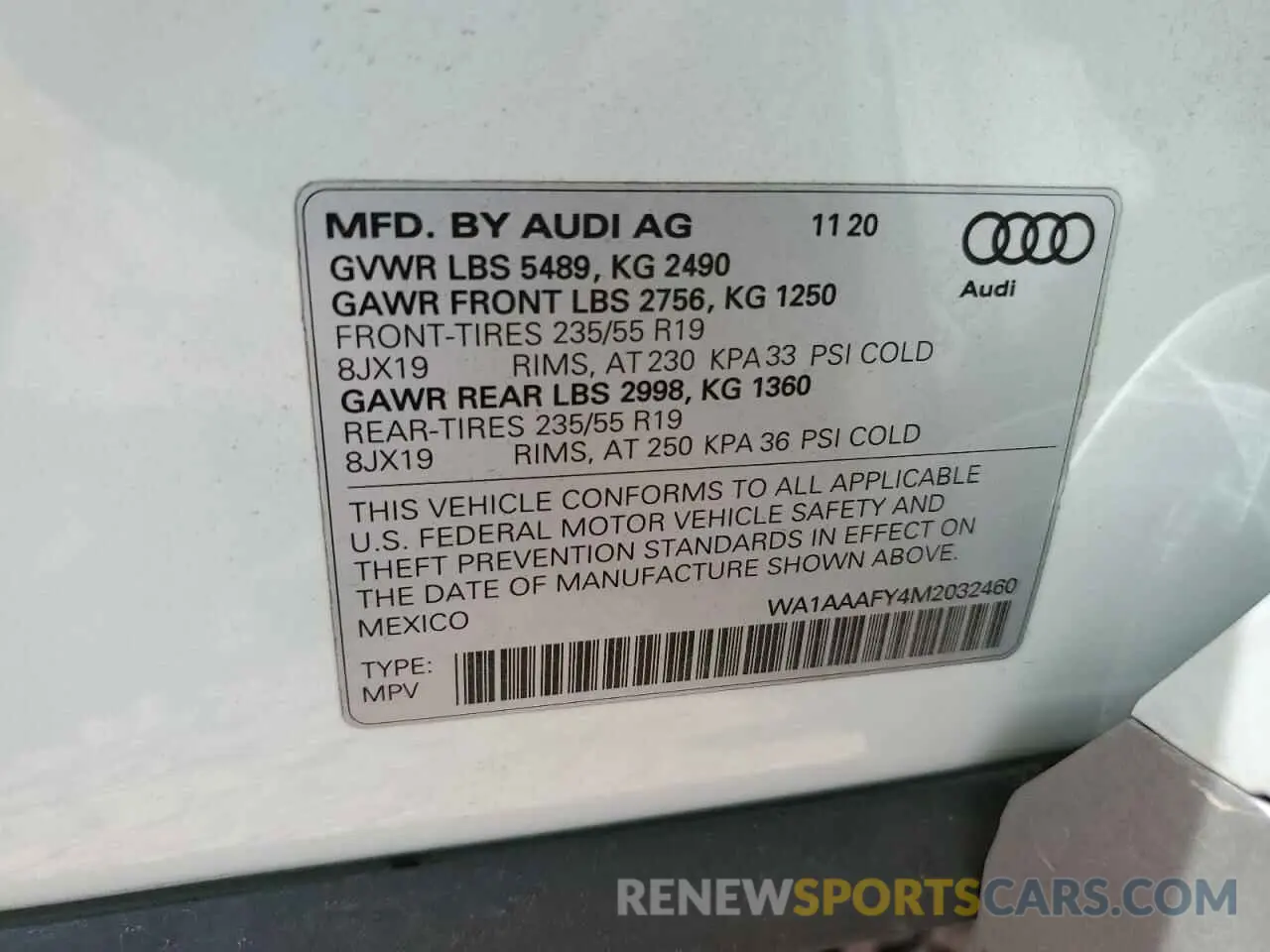 14 Фотография поврежденного автомобиля WA1AAAFY4M2032460 AUDI Q5 2021
