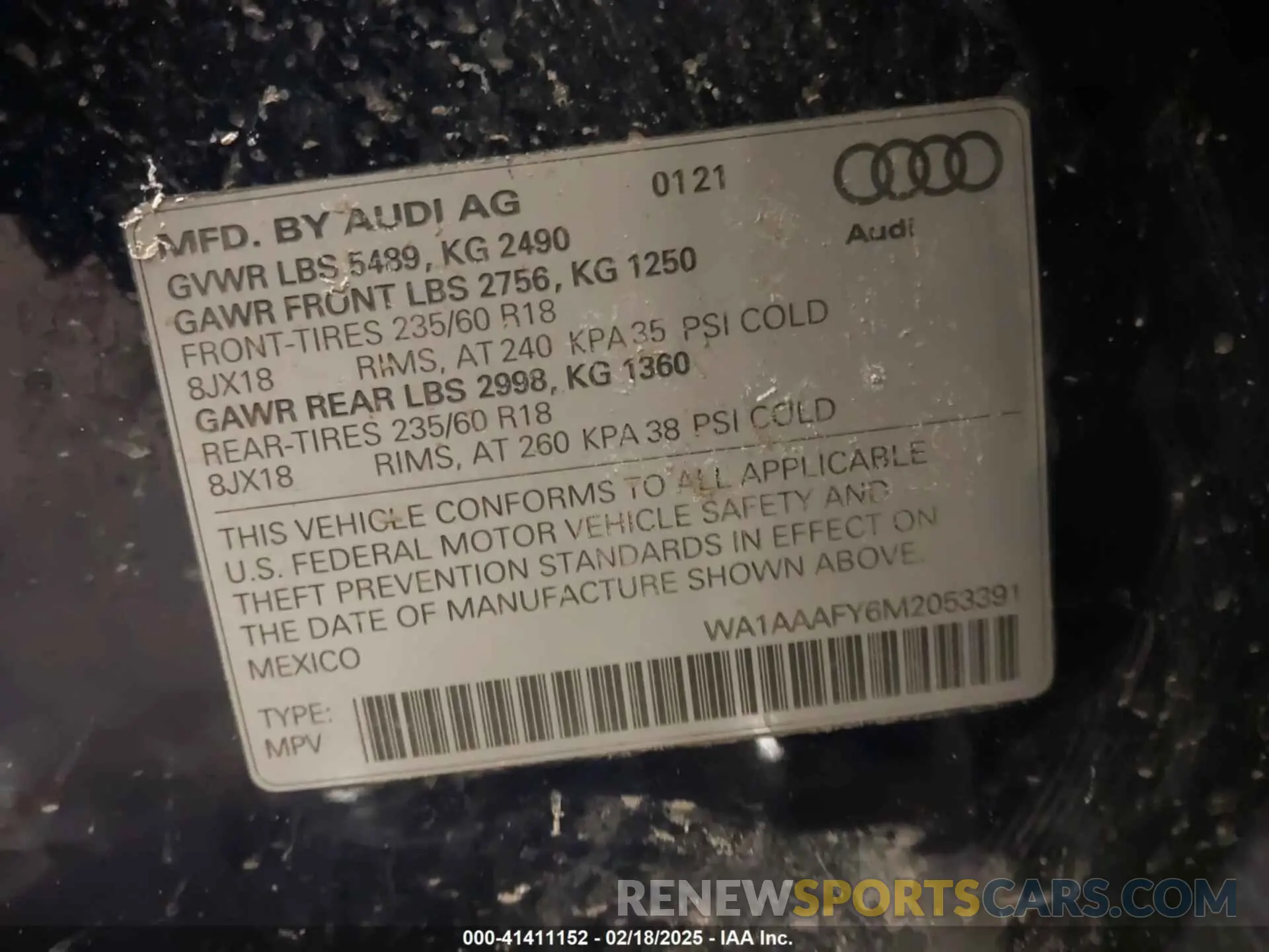 9 Photograph of a damaged car WA1AAAFY6M2053391 AUDI Q5 2021