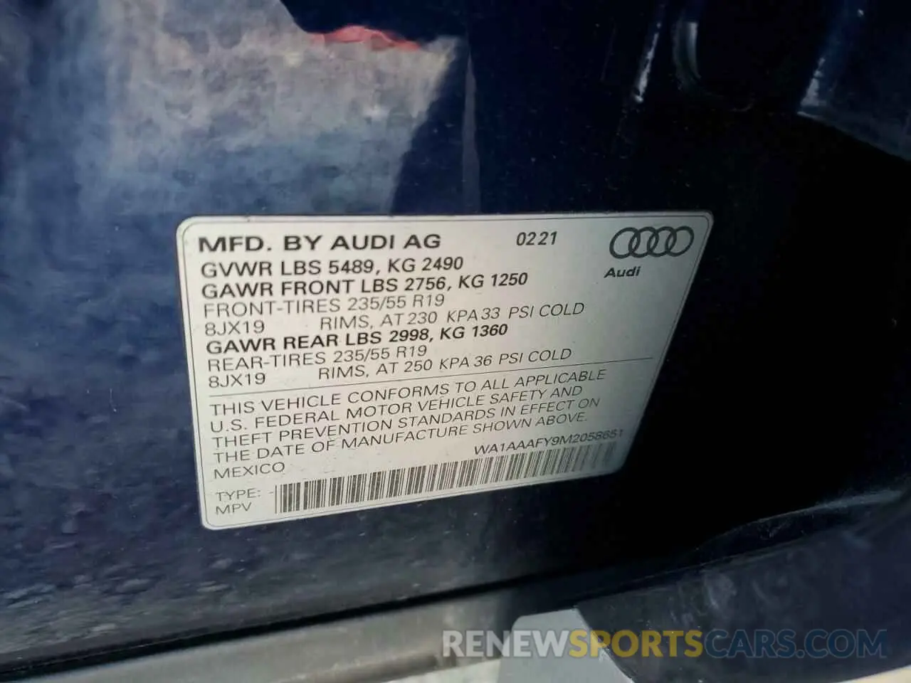 15 Фотография поврежденного автомобиля WA1AAAFY9M2058651 AUDI Q5 2021