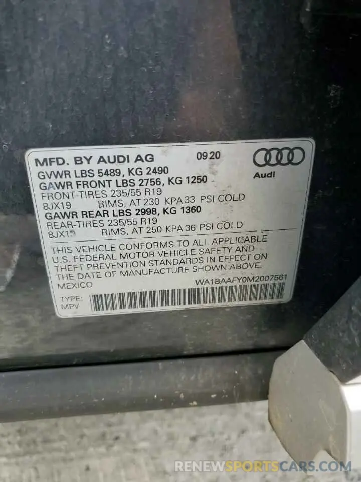 13 Photograph of a damaged car WA1BAAFY0M2007561 AUDI Q5 2021