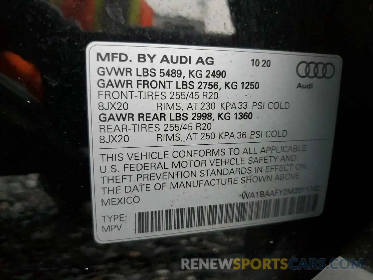 14 Фотография поврежденного автомобиля WA1BAAFY2M2011742 AUDI Q5 2021