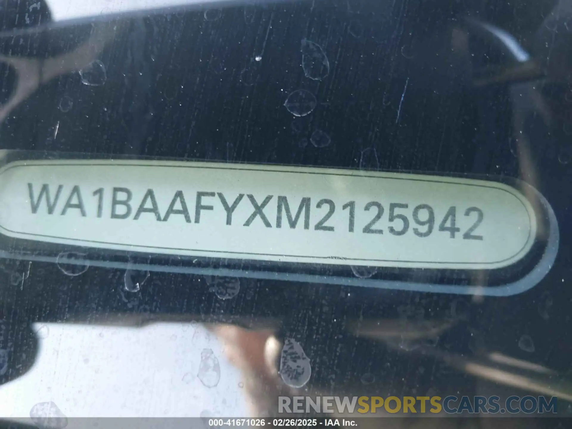 9 Photograph of a damaged car WA1BAAFYXM2125942 AUDI Q5 2021