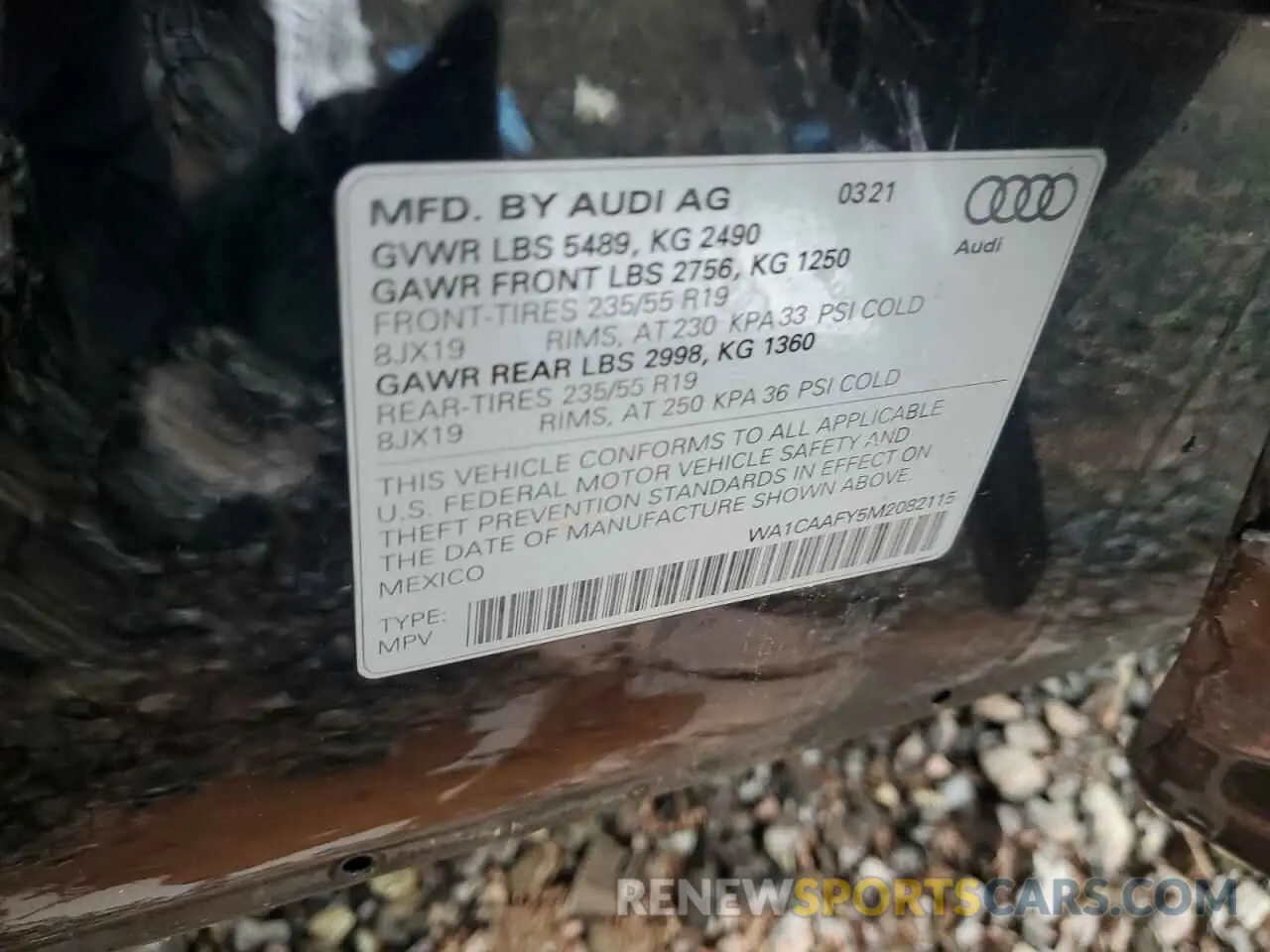 13 Фотография поврежденного автомобиля WA1CAAFY5M2082115 AUDI Q5 2021