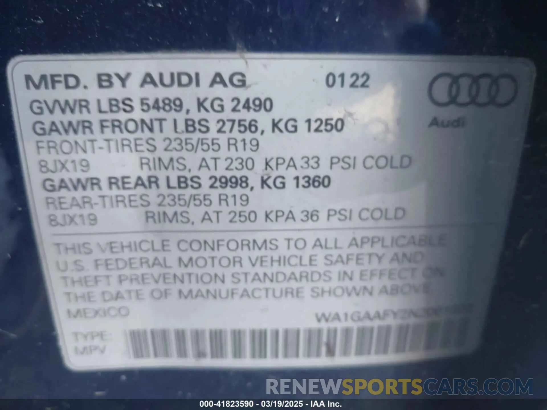 9 Фотография поврежденного автомобиля WA1GAAFY2N2061600 AUDI Q5 2022