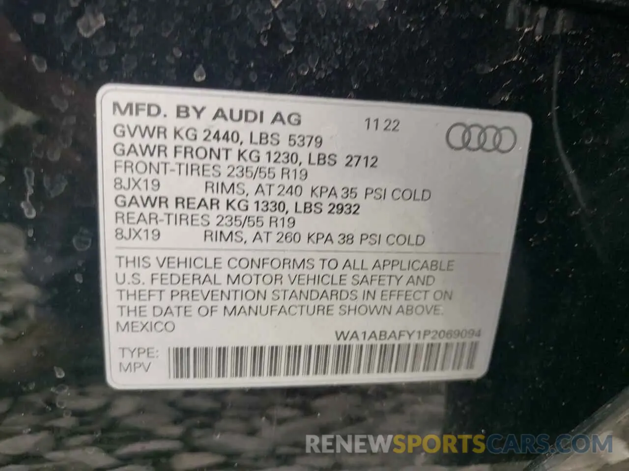 14 Фотография поврежденного автомобиля WA1ABAFY1P2069094 AUDI Q5 2023