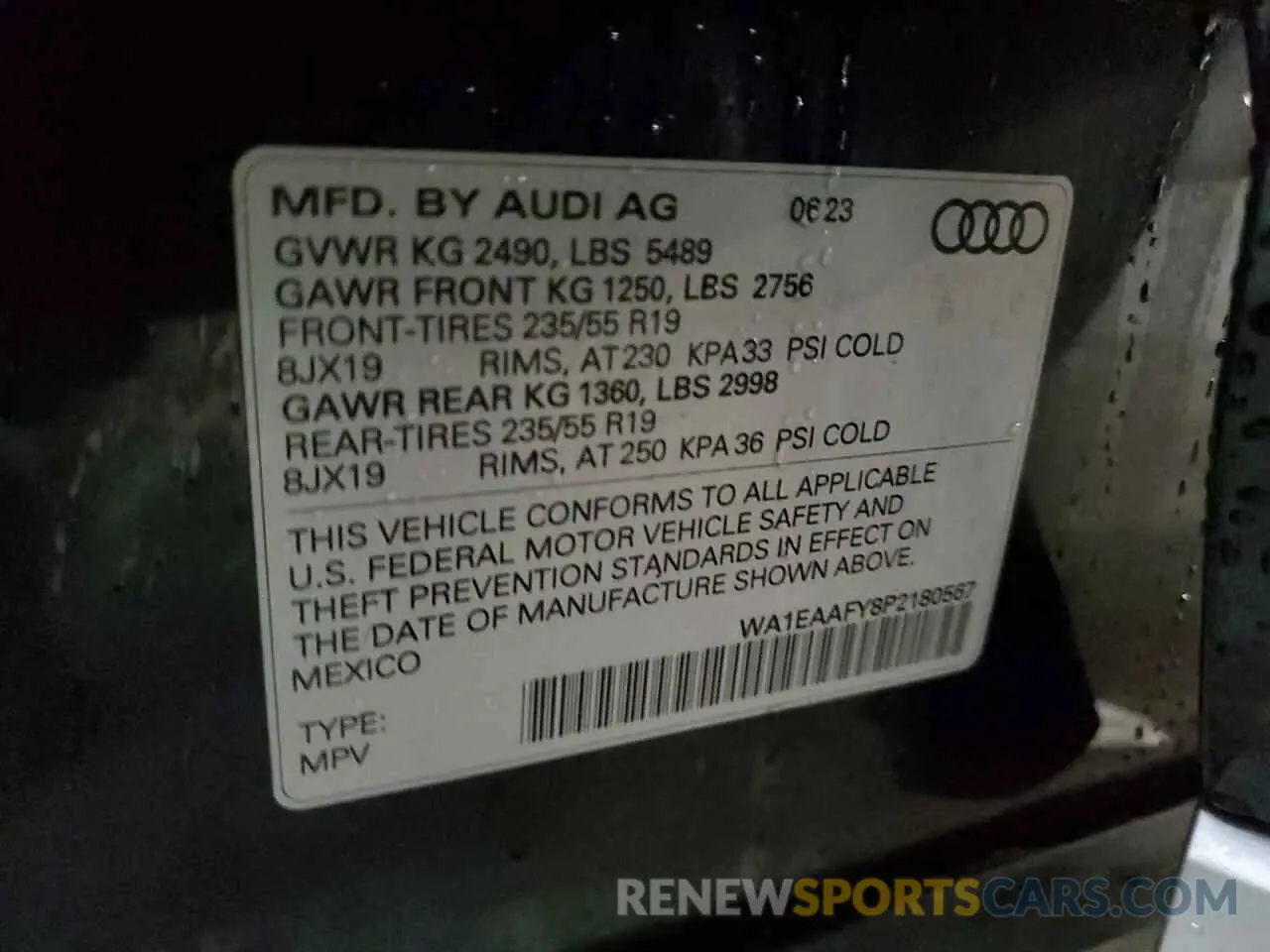 15 Фотография поврежденного автомобиля WA1EAAFY8P2180567 AUDI Q5 2023