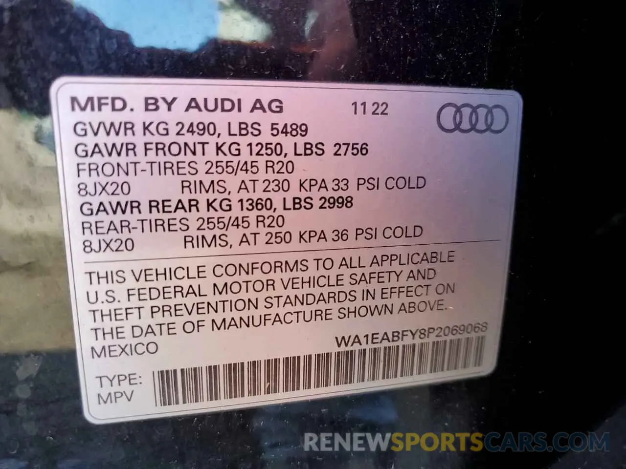 13 Фотография поврежденного автомобиля WA1EABFY8P2069068 AUDI Q5 2023