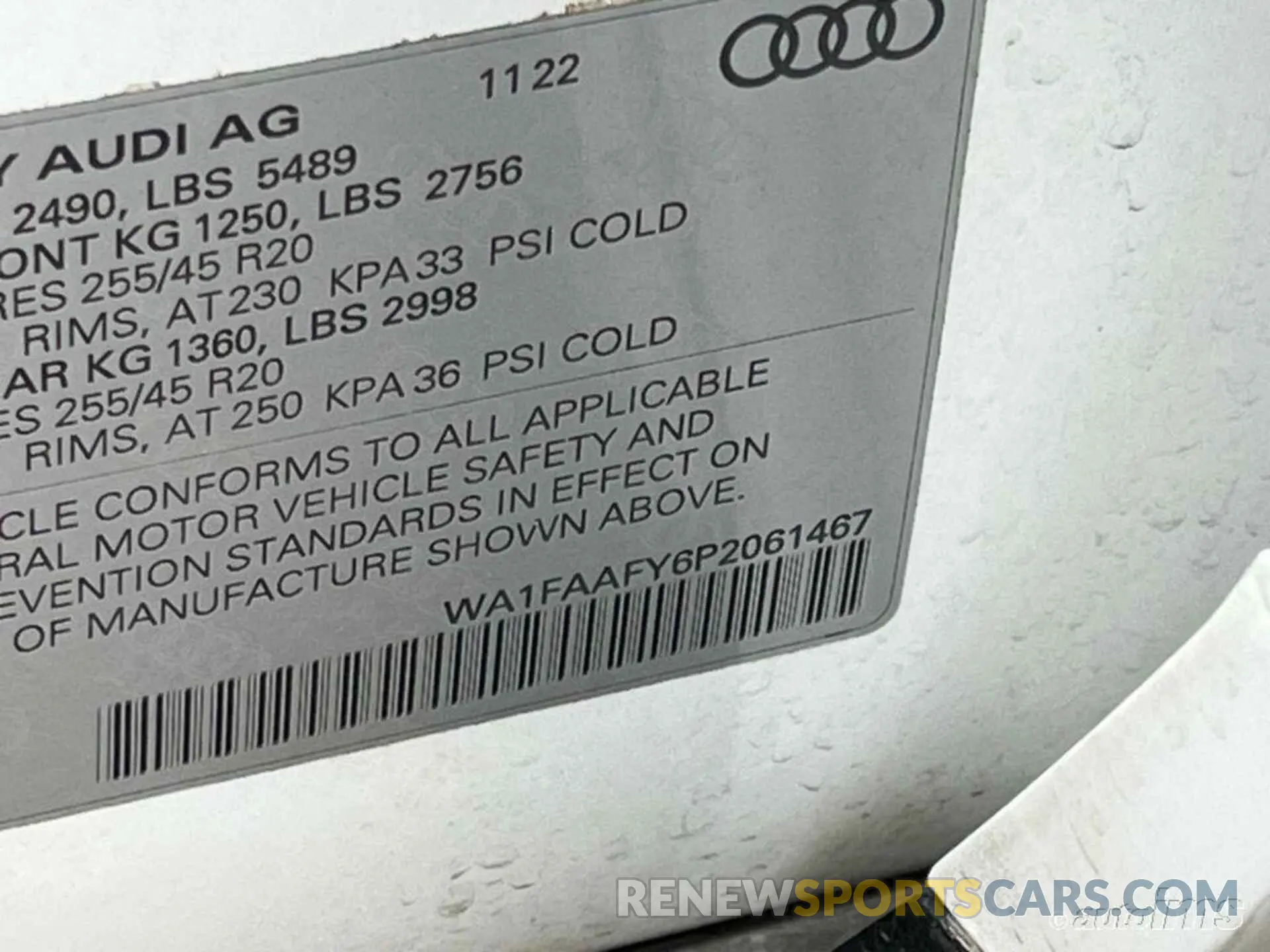15 Photograph of a damaged car WA1FAAFY6P2061467 AUDI Q5 2023