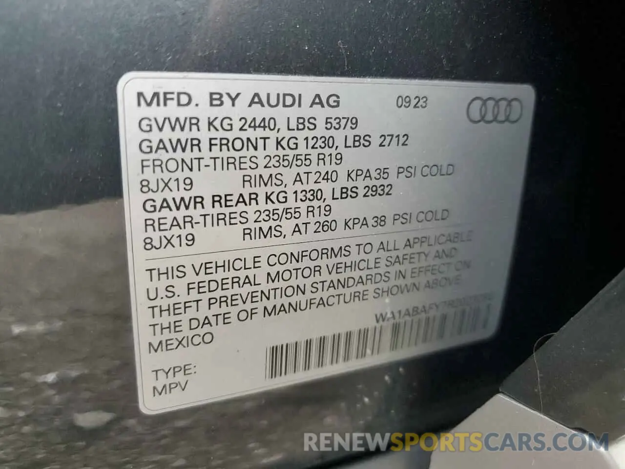 14 Фотография поврежденного автомобиля WA1ABAFY7R2023286 AUDI Q5 2024