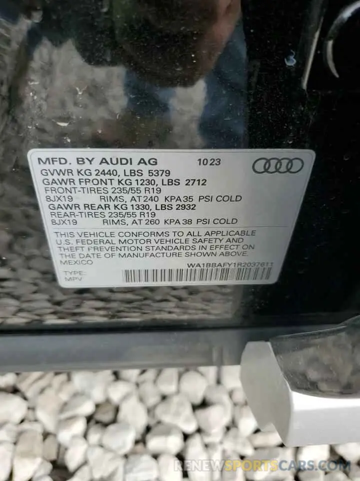 15 Фотография поврежденного автомобиля WA1BBAFY1R2037611 AUDI Q5 2024