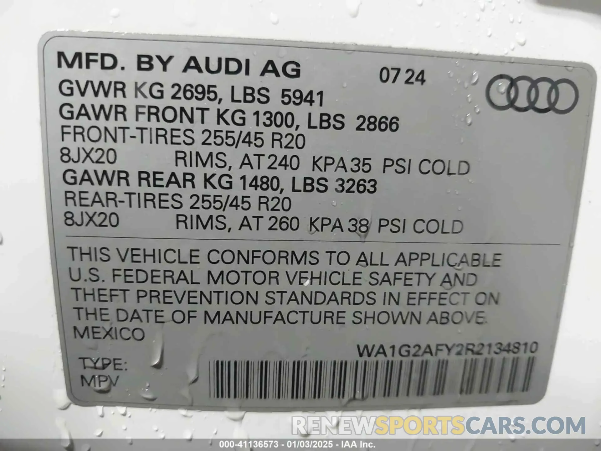 9 Фотография поврежденного автомобиля WA1G2AFY2R2134810 AUDI Q5 2024