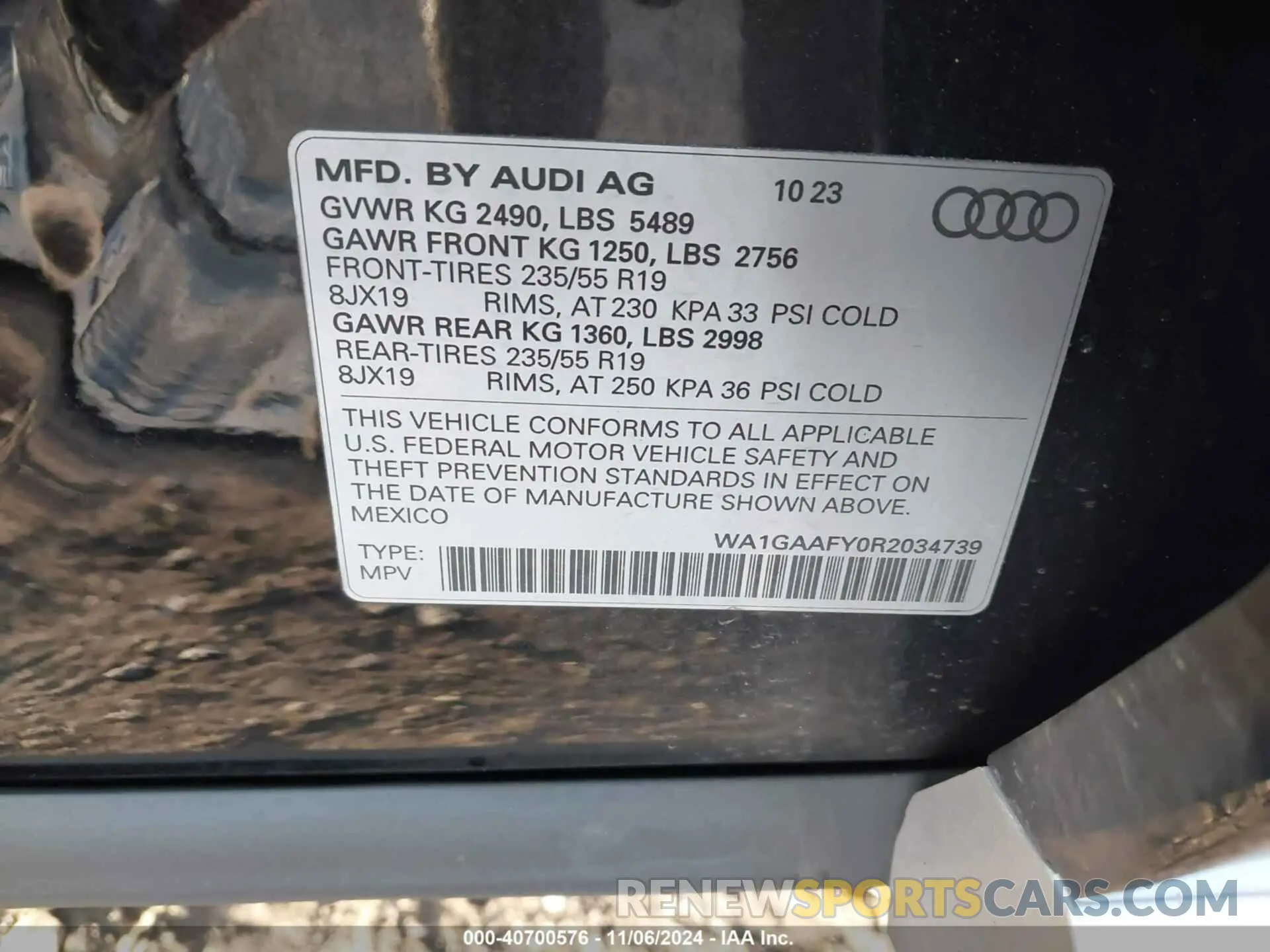 9 Фотография поврежденного автомобиля WA1GAAFY0R2034739 AUDI Q5 2024