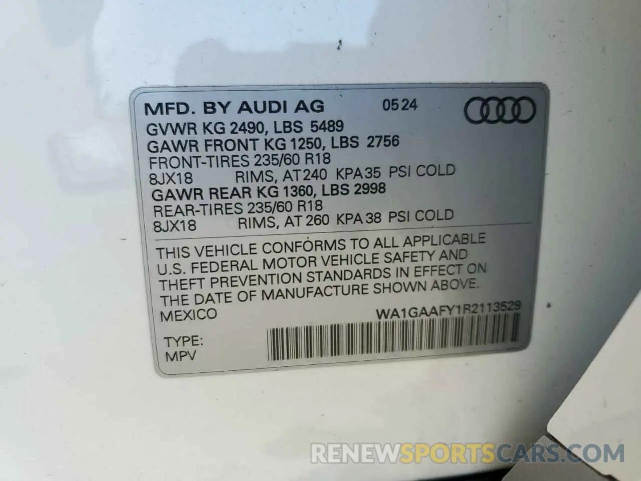 13 Photograph of a damaged car WA1GAAFY1R2113529 AUDI Q5 2024