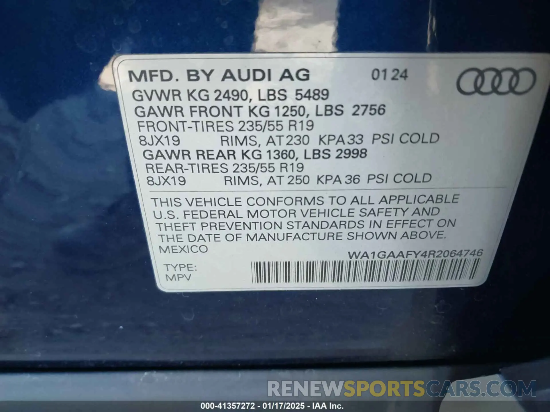 9 Фотография поврежденного автомобиля WA1GAAFY4R2064746 AUDI Q5 2024
