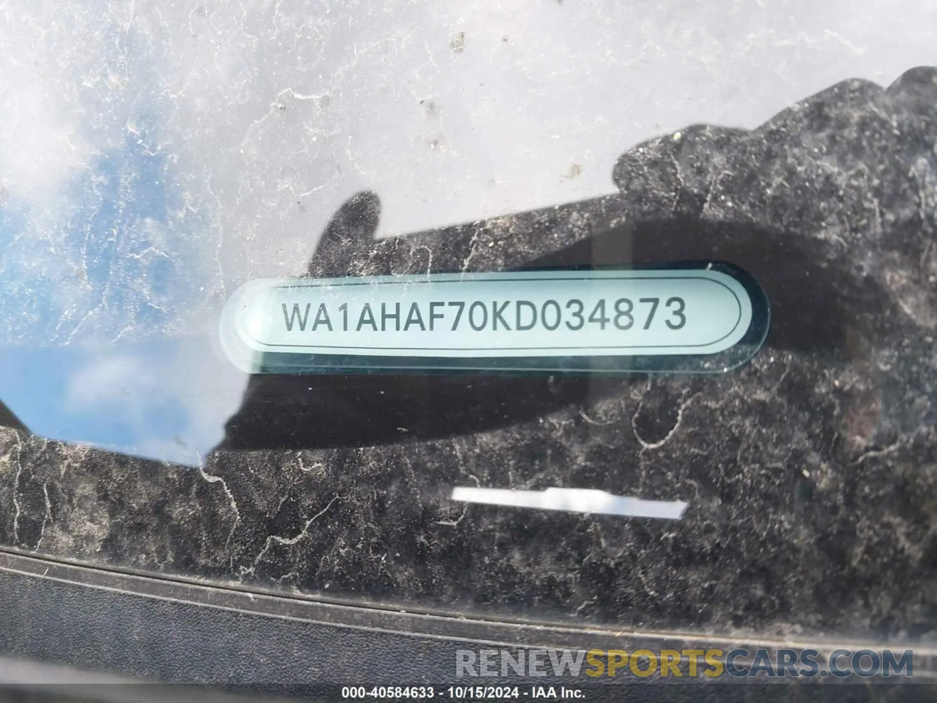 9 Photograph of a damaged car WA1AHAF70KD034873 AUDI Q7 2019
