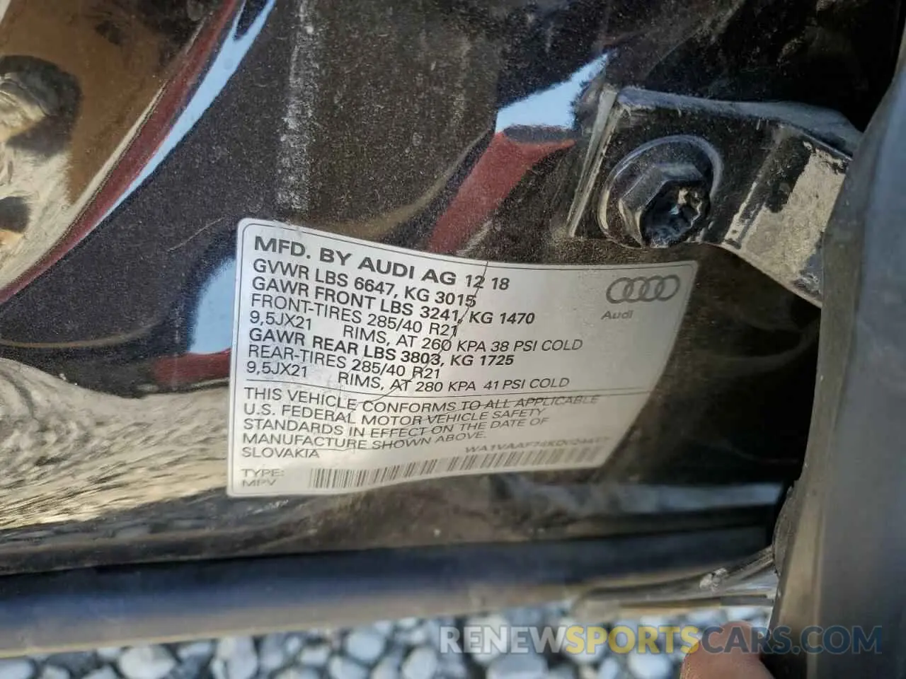 15 Photograph of a damaged car WA1VAAF74KD024417 AUDI Q7 2019