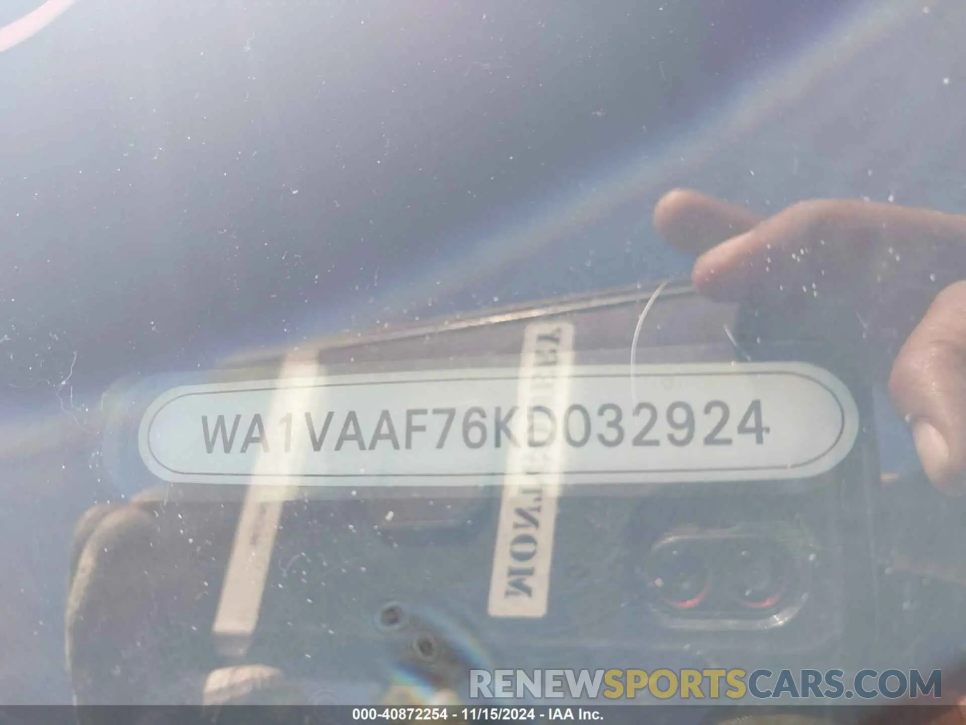 9 Фотография поврежденного автомобиля WA1VAAF76KD032924 AUDI Q7 2019