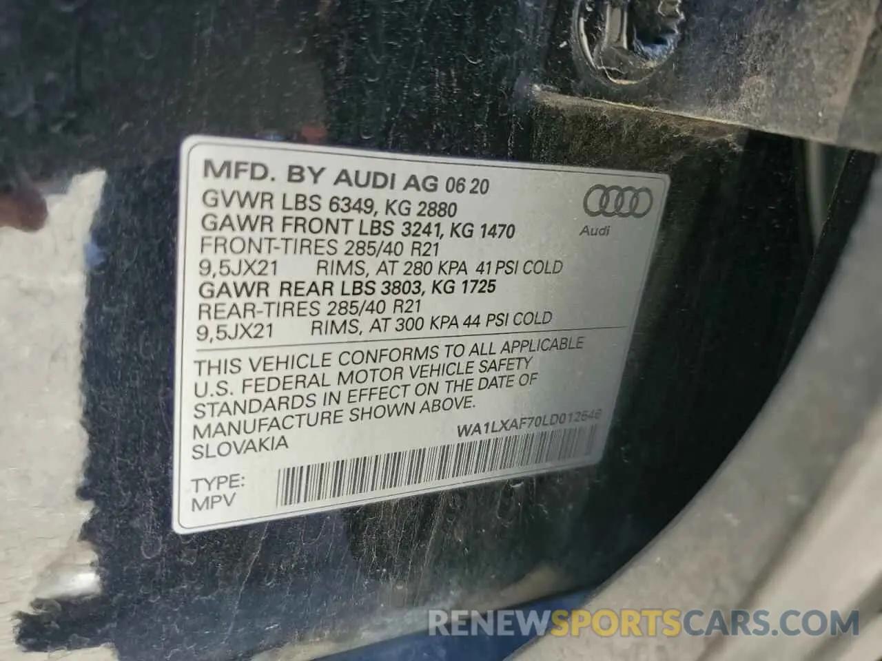 14 Фотография поврежденного автомобиля WA1LXAF70LD012546 AUDI Q7 2020