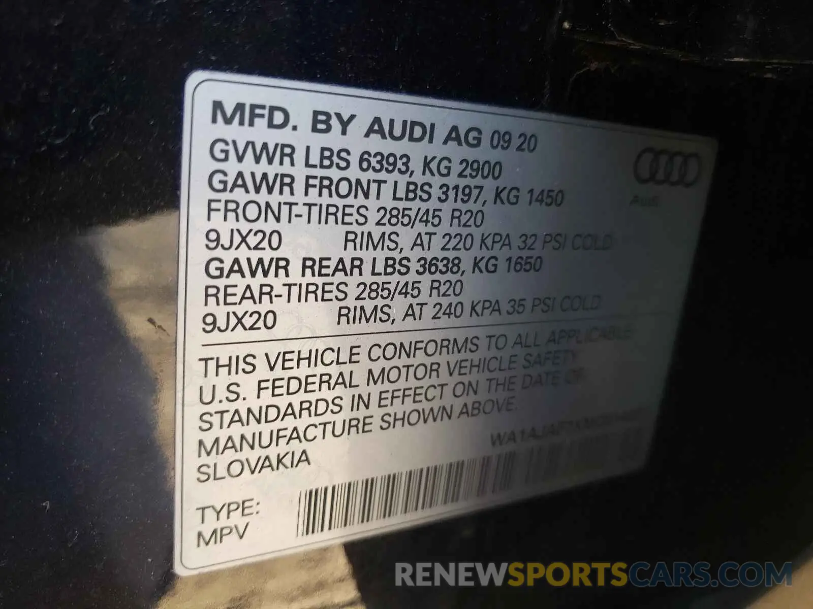10 Фотография поврежденного автомобиля WA1AJAF7XMD014637 AUDI Q7 2021
