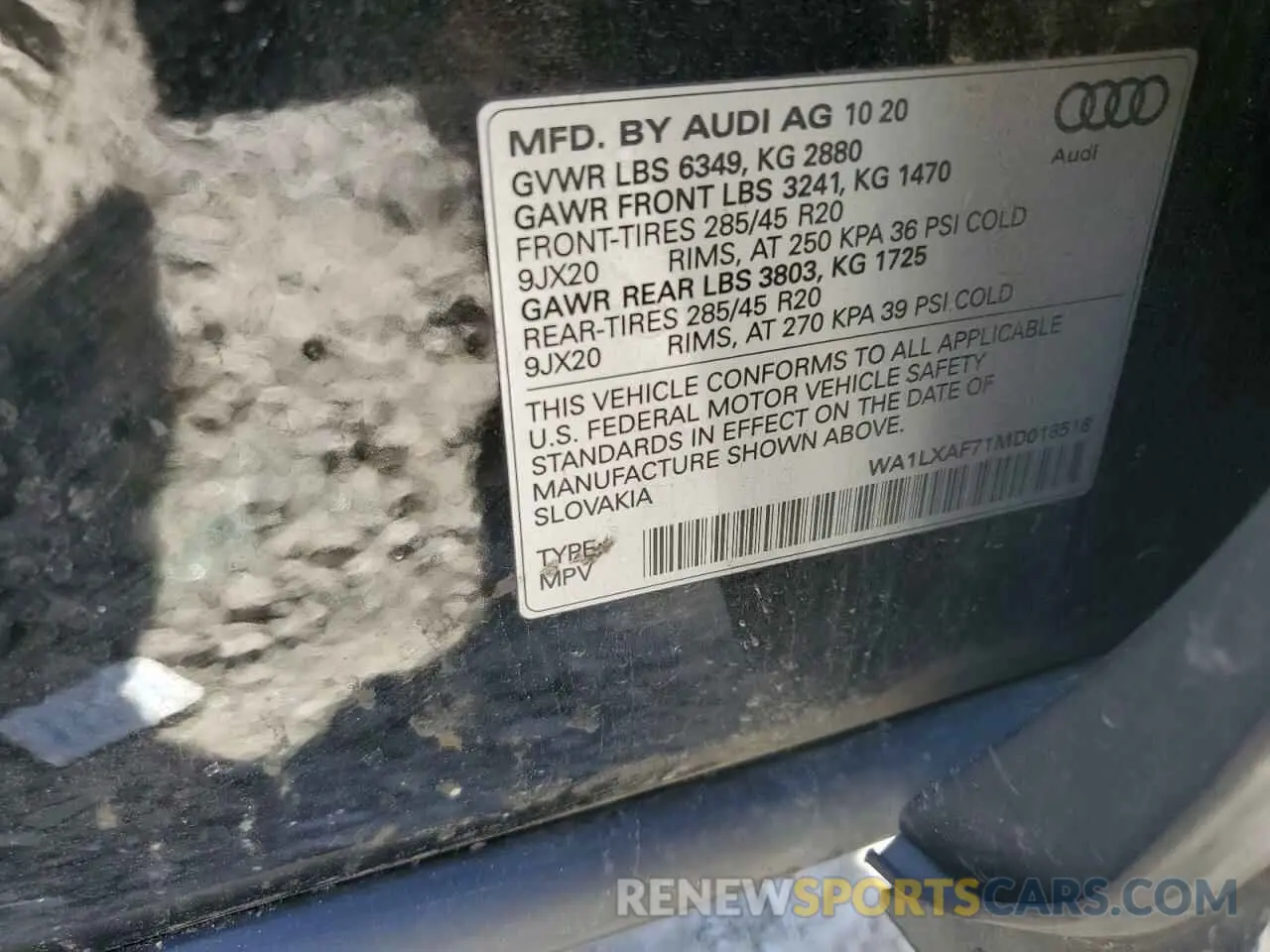13 Фотография поврежденного автомобиля WA1LXAF71MD018518 AUDI Q7 2021