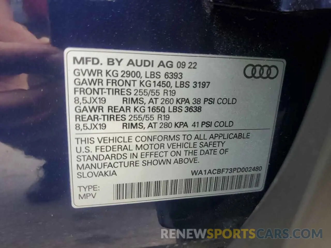 14 Photograph of a damaged car WA1ACBF73PD002480 AUDI Q7 2023