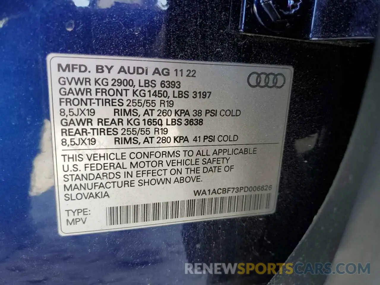 13 Photograph of a damaged car WA1ACBF73PD006626 AUDI Q7 2023
