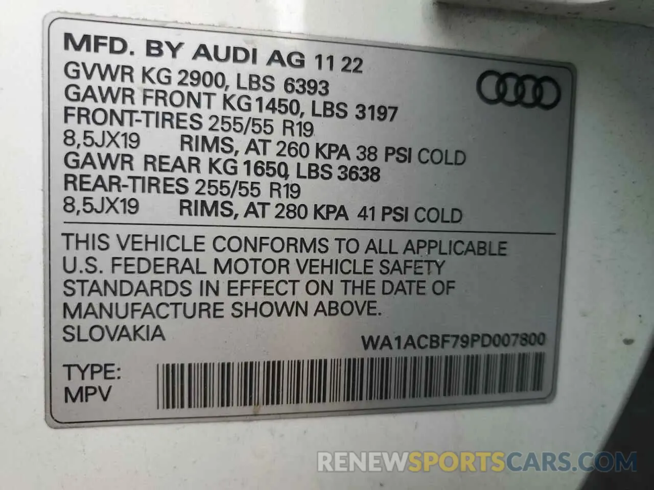15 Photograph of a damaged car WA1ACBF79PD007800 AUDI Q7 2023