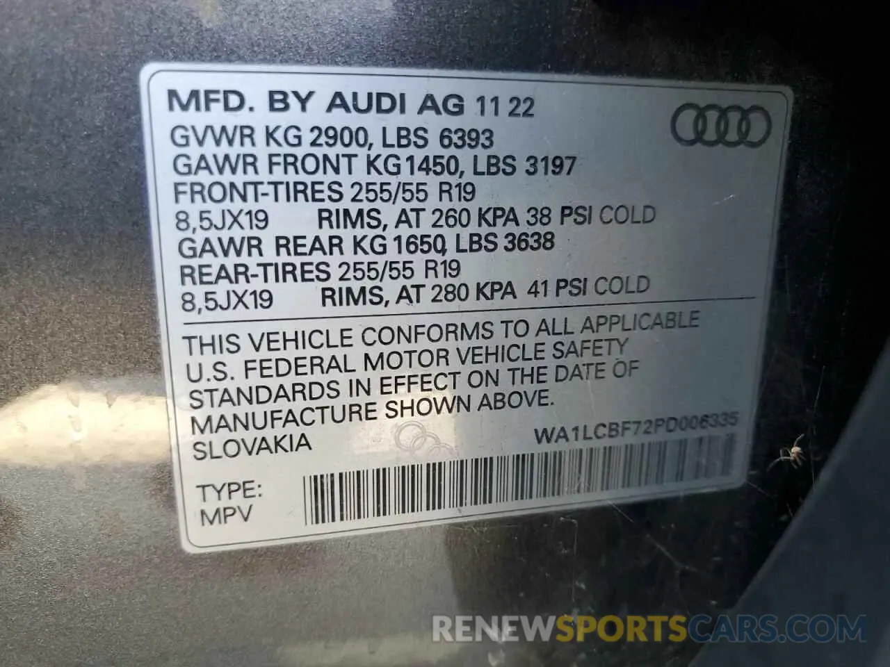 14 Фотография поврежденного автомобиля WA1LCBF72PD006335 AUDI Q7 2023