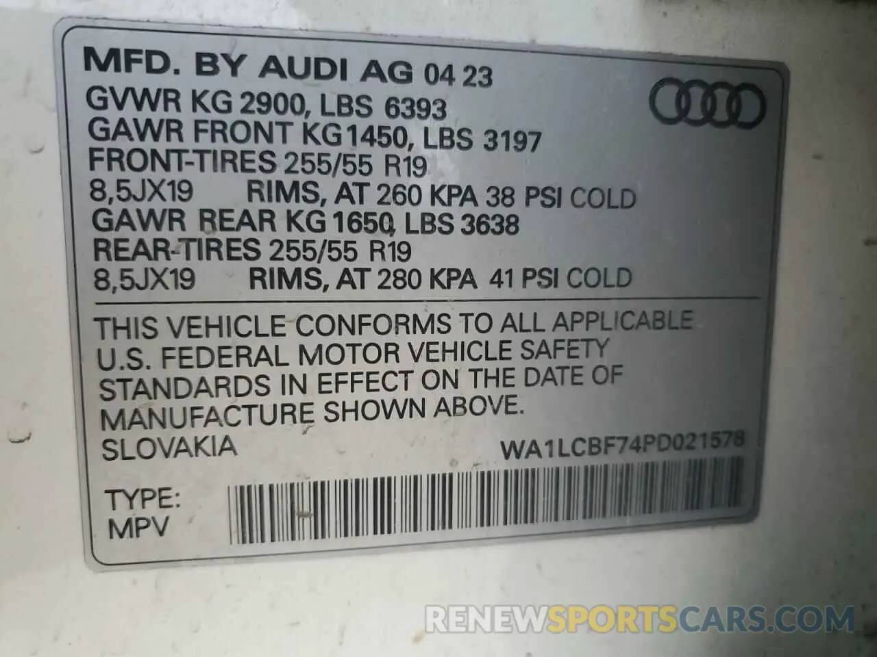 13 Фотография поврежденного автомобиля WA1LCBF74PD021578 AUDI Q7 2023