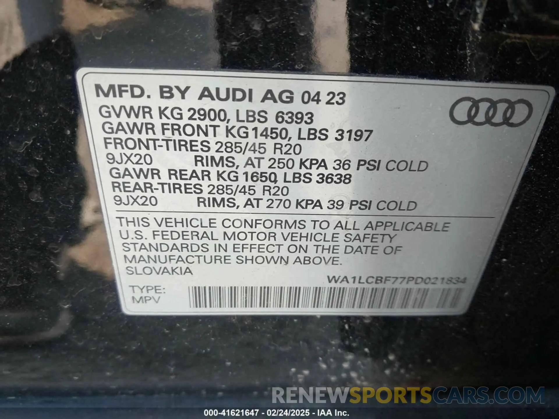 9 Фотография поврежденного автомобиля WA1LCBF77PD021834 AUDI Q7 2023