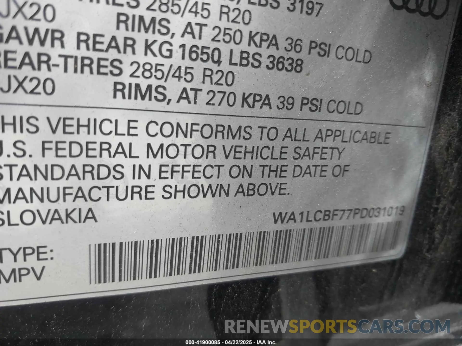 9 Фотография поврежденного автомобиля WA1LCBF77PD031019 AUDI Q7 2023