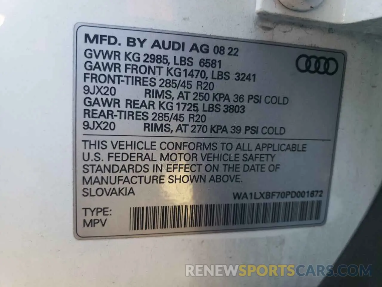 12 Photograph of a damaged car WA1LXBF70PD001672 AUDI Q7 2023
