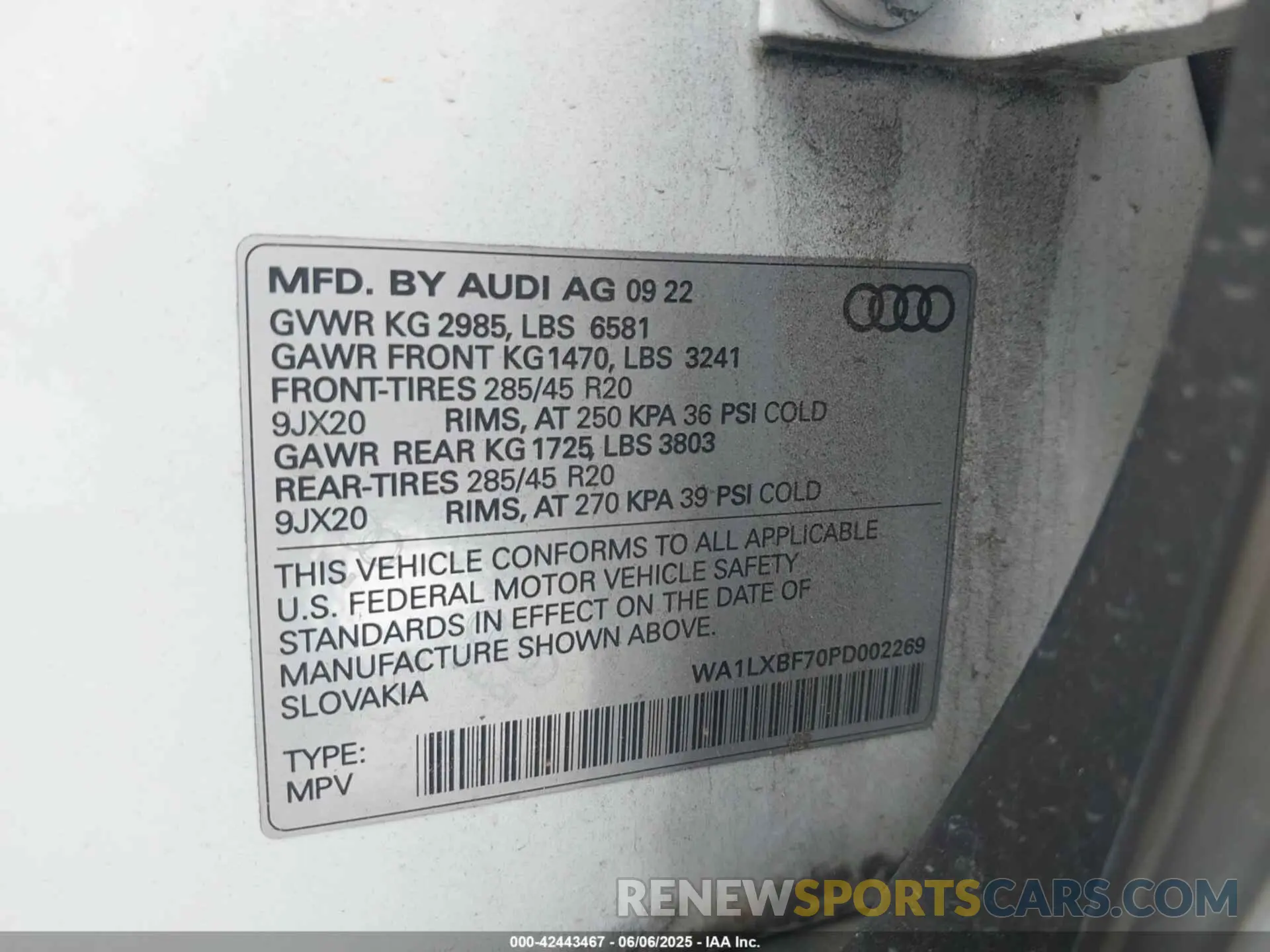 9 Photograph of a damaged car WA1LXBF70PD002269 AUDI Q7 2023