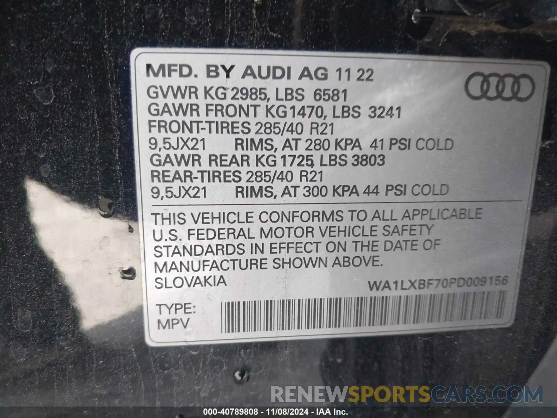 9 Photograph of a damaged car WA1LXBF70PD009156 AUDI Q7 2023
