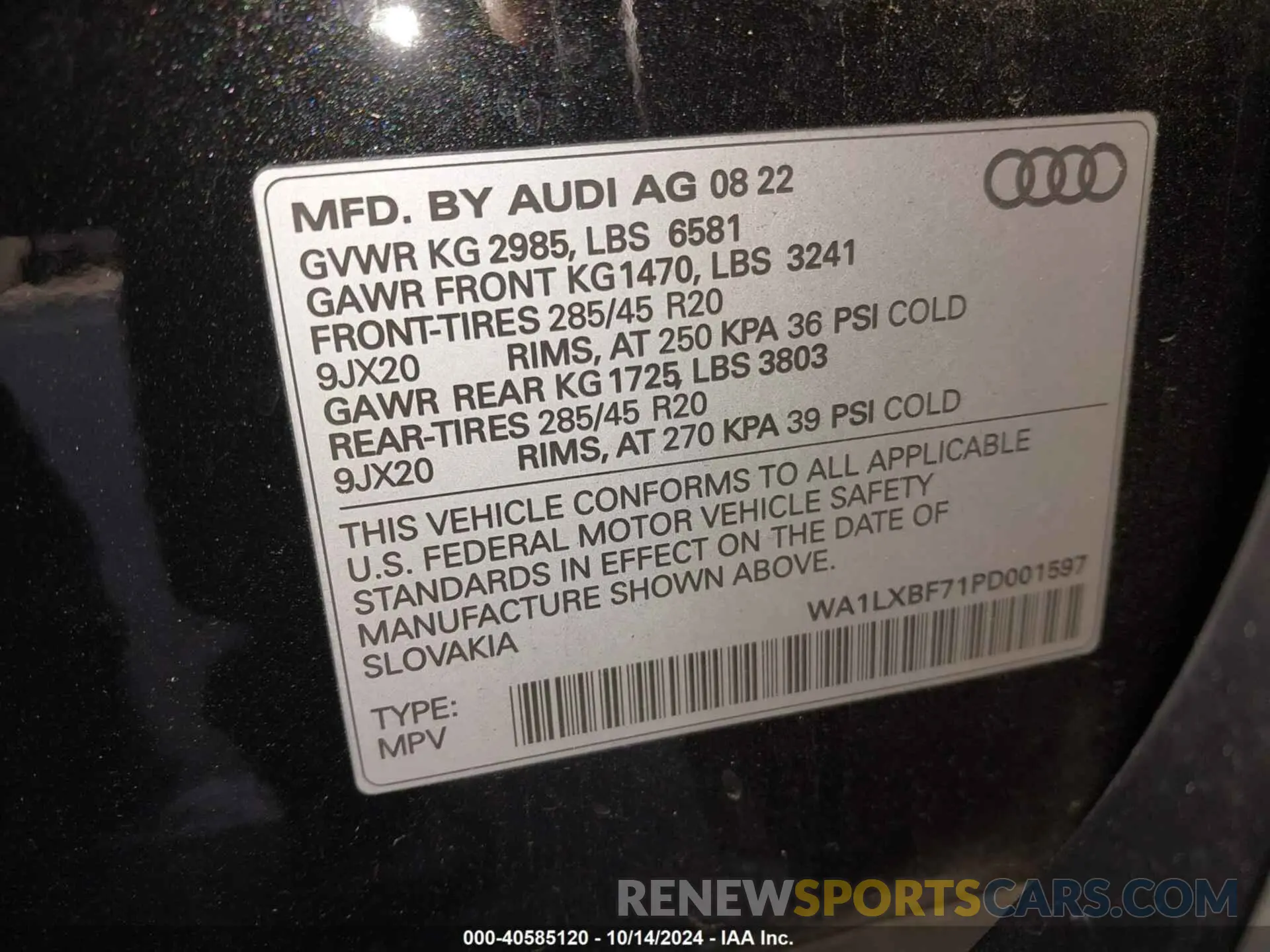 9 Photograph of a damaged car WA1LXBF71PD001597 AUDI Q7 2023