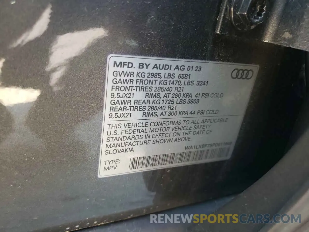 14 Photograph of a damaged car WA1LXBF75PD011646 AUDI Q7 2023