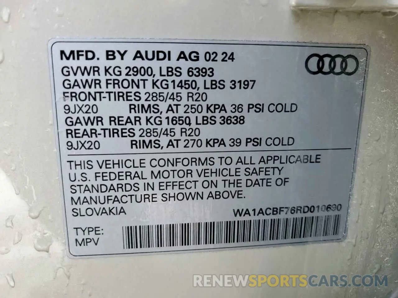 13 Фотография поврежденного автомобиля WA1ACBF76RD010690 AUDI Q7 2024