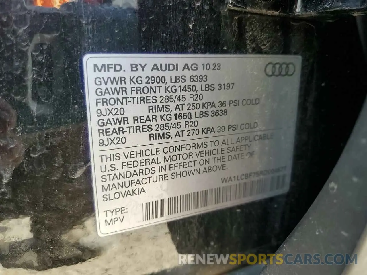 13 Photograph of a damaged car WA1LCBF75RD004677 AUDI Q7 2024