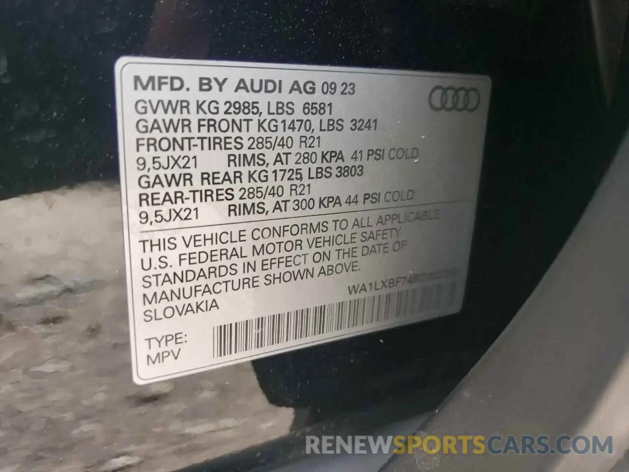 13 Photograph of a damaged car WA1LXBF74RD002763 AUDI Q7 2024