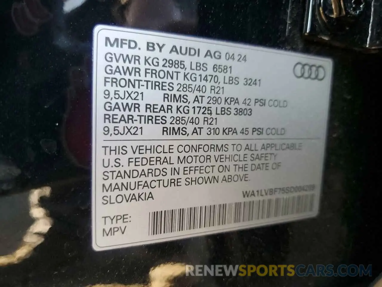 13 Photograph of a damaged car WA1LVBF75SD004209 AUDI Q7 2025