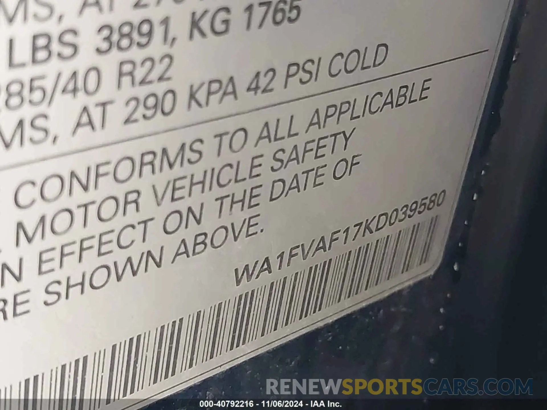 9 Photograph of a damaged car WA1FVAF17KD039580 AUDI Q8 2019